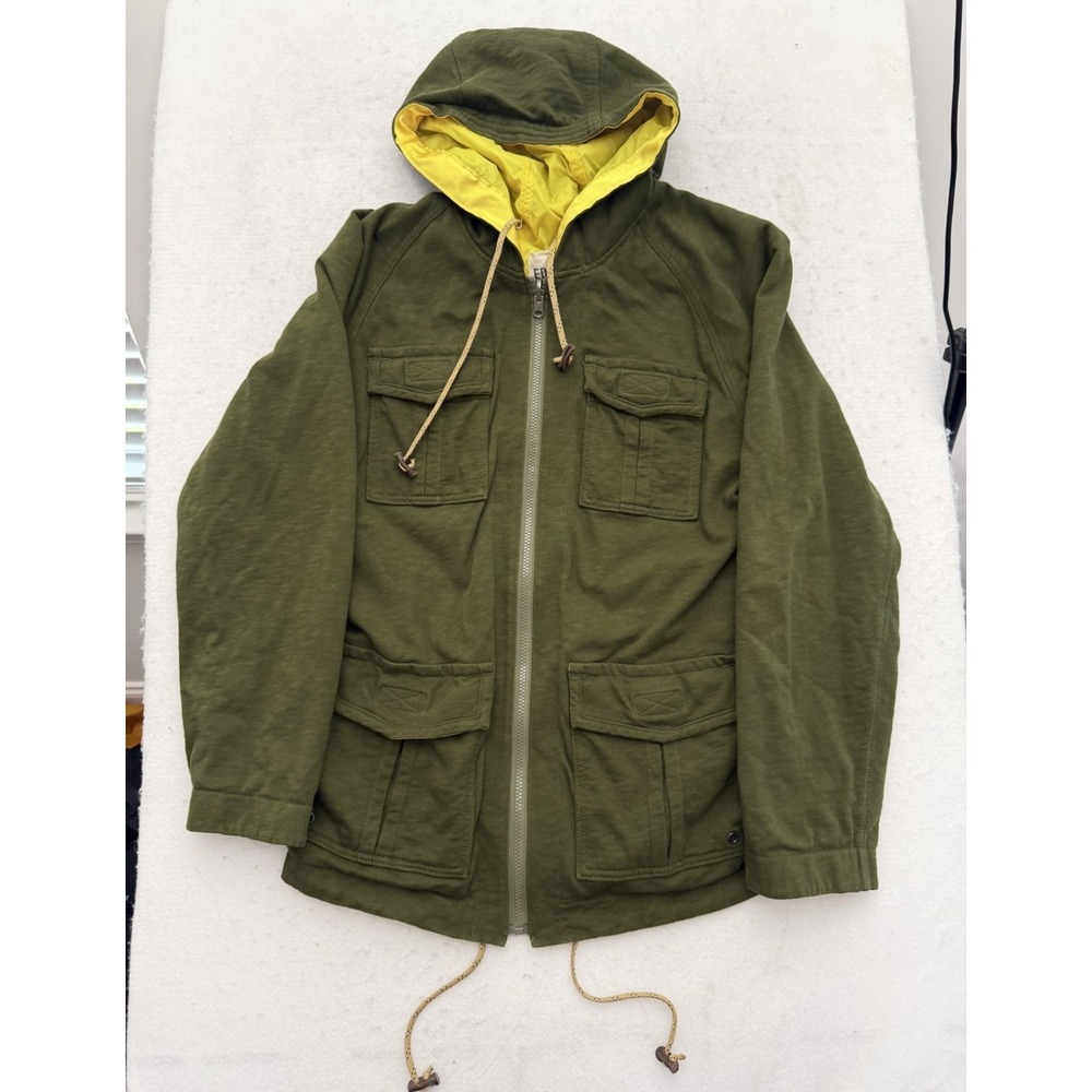 Eddie Bauer Jacket Mens L Green Y2K Army‎ Barn Chore Outdoor Reversible